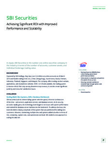 PIVOTAL CASE STUDY  SBI Securities Achieving Significant ROI with Improved Performance and Scalability