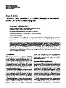 Hindawi Publishing Corporation Economics Research International Volume 2012, Article ID[removed], 11 pages doi:[removed][removed]Research Article