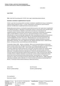 FINSK-SVENSKA GRÄNSÄLVSKOMMISSIONEN SUOMALAIS-RUOTSALAINEN RAJAJOKIKOMISSIOLapin liitolle