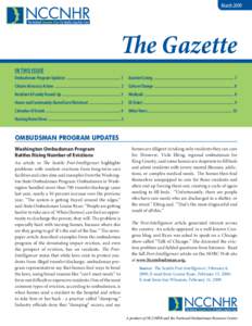 March[removed]The Gazette IN THIS ISSUE Ombudsman Program Updates .................................................. 1