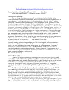 Southern Campaign American Revolution Pension Statements & Rosters Pension Application of George Chism (Chisham) W8594 Mary Chism Transcribed and annotated by C. Leon Harris. Revised 9 Nov[removed]VA