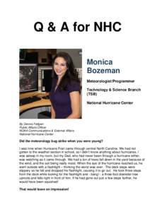 Microsoft Word - Q & A with Monica Bozeman September 2012 FINAL.doc