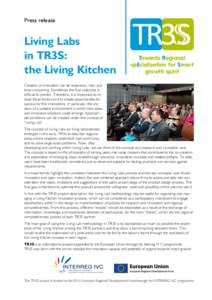 Press release  Living Labs in TR3S: the Living Kitchen