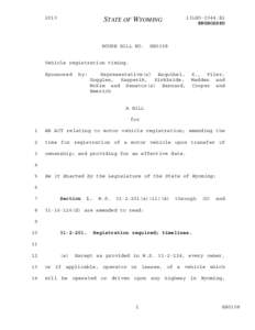 2013 General Session - Engrossed Version - HB0158 - Vehicle registration timing.