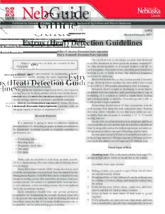 G952 (Revised FebruaryEstrus (Heat) Detection Guidelines Jeffrey F. Keown, Extension Dairy Specialist Paul J. Kononoff, Extension Dairy Specialist