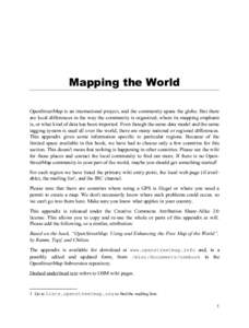 Web mapping / Collaborative mapping / Maps / OpenStreetMap / Open Source Geospatial Foundation / NearMap / NaPTAN / Point of interest / Ordnance Survey / Cartography / Geography / Geographic information systems