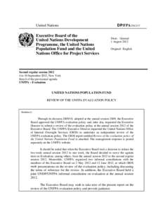 Microsoft Word - DP FPA[removed]Review of the UNFPA evaluation policy, single-spaced.doc