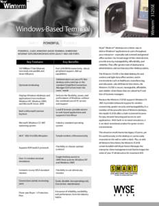 Winterm™ 3125SE  TM Windows-Based Terminal SIMPLE