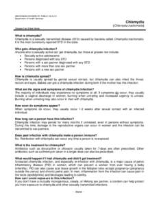 Chlamydia Disease Fact Sheet