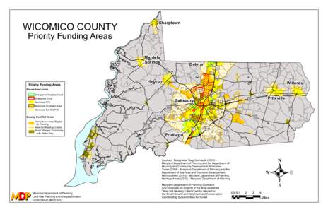 WICOMICO COUNTY  Sharptown Priority Funding Areas