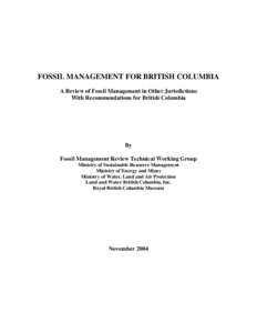 Fossil Management for British Columbia