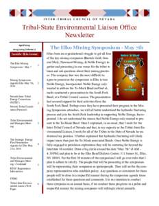 INTER-TRIBAL COUNCIL OF NEVADA  Tribal-State Environmental Liaison Office Newsletter April 2014