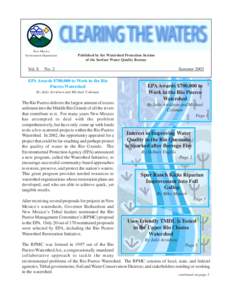 New Mexico Environment Department Vol. 8  Published by the Watershed Protection Section