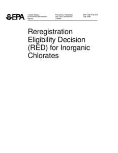 Oxoanions / Pesticides in the United States / Pesticides / Environment of the United States / Food Quality Protection Act / Food law / Reference dose / Chlorate / Pesticide / Chemistry / United States Environmental Protection Agency / Risk