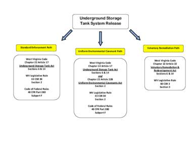 Underground Storage Tank System Release Standard Enforcement Path  Voluntary Remediation Path