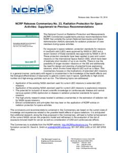 Microsoft Word - Comm 23 Press Release.doc