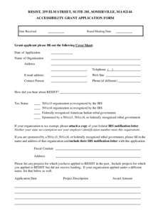 Microsoft Word - Accessibility Grant Application Jan 2011.doc