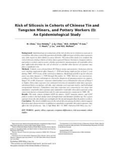 Risk of silicosis in cohorts of Chinese tin and tungsten miners and pottery workers (II): Workplace-specific silica particle surface composition