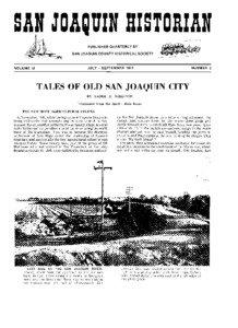 SAH JOAQUIN HISTOltlAN   PUBLISHED QUARTERLY BY