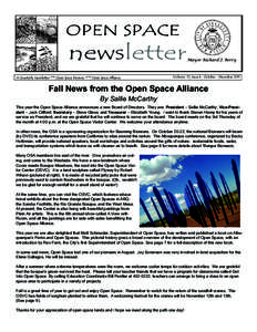 OPEN SPACE  newsletter A Quarterly Newsletter of the Open Space Division and the Open Space Alliance  Mayor Richard J. Berry