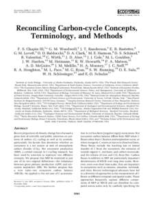 Ecosystems: 1041–1050 DOI: s10021Reconciling Carbon-cycle Concepts, Terminology, and Methods F. S. Chapin III,1* G. M. Woodwell,2 J. T. Randerson,3 E. B. Rastetter,4