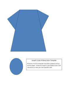 Joseph’s Coat of Many Colors Template Directions: Print this template onto white cardstock and cut out the shapes. Follow the Joseph’s Coat of Many Colors craft instructions to make your own beautiful craft!  