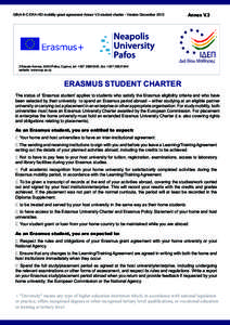 GfNA-II-C-ERA HEI mobility-grant agreement-Annex V.3-student charter - Version DecemberAnnex V.3 2 Danais Avenue, 8042 Pafos, Cyprus, tel: +, fax: +website: www.nup.ac.cy