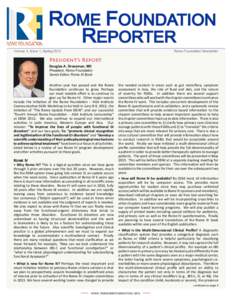 ROME FOUNDATION REPORTER Volume 5, Issue 1, Spring[removed]Rome Foundation Newsletter