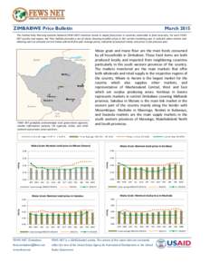 ZIMBABWE Price Bulletin  March 2015 The Famine Early Warning Systems Network (FEWS NET) monitors trends in staple food prices in countries vulnerable to food insecurity. For each FEWS NET country and region, the Price Bu