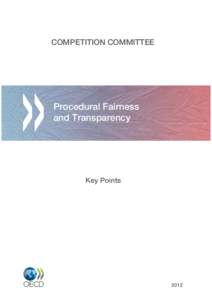 Procedural Fairness and Transparency 2012