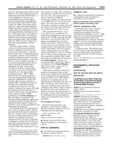 Atmosphere / Air pollution / United States Environmental Protection Agency / Air dispersion modeling / Sustainable transport / Title 40 of the Code of Federal Regulations / Code of Federal Regulations / United States emission standards / Emission standards / Environment / Pollution