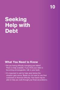 10  Seeking Help with Debt