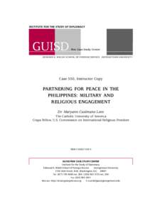 Partnering for Peace in the Philippines: Military and Religious Engagement