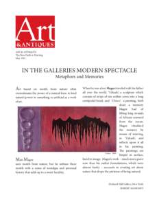 ART & ANTIQUES The New Faith in Painting May 1991 IN THE GALLERIES MODERN SPECTACLE Metaphors and Memories