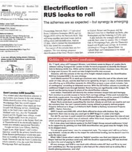 Electrification RUS looks to roll Official journal of the Railway Study Association Editor James Abbott email: [removed] Design: Philip Hempeli emaii: [removed]
