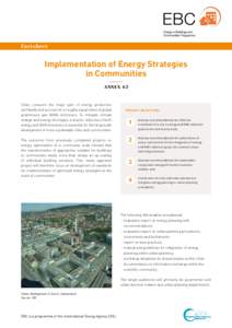 Factsheet  Implementation of Energy Strategies in Communities Annex 63