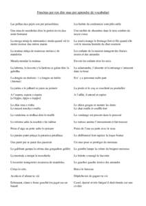 Frasòtas per ren dire mas per aprendre de vocabulari Las pelhas dau pejós son per peisselèiras Les habits du cordonnier sont pêle-mêle  Una niaa de nuocholas dins lo pertús nivós dau