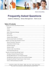 1  Assure e-Counselling Frequently Asked Questions Health & Wellbeing ! Stress Management ! Work & Life