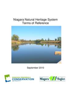 Niagara Natural Heritage System Terms of Reference September 2010  1.0 BACKGROUND