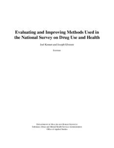 Evaluating and Improving Methods Used in the National Survey on Drug use and Health