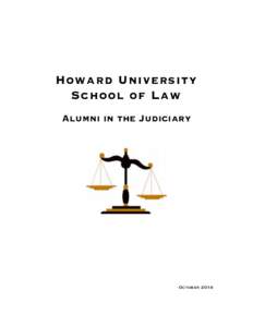 Howard University School of Law Alumni in the Judiciary October 2014