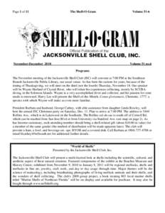 Page 1 of 11  The Shell-O-Gram November-December 2010