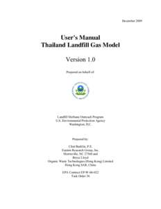Thailand Landfill Gas Model User Manual