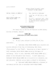 rec/trc/2006R00357  UNITED STATES DISTRICT COURT DISTRICT OF NEW JERSEY UNITED STATES OF AMERICA v.