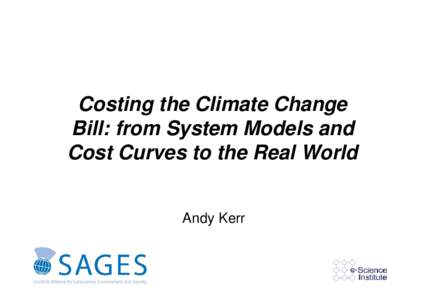 Bridging the Communication Gap between Climate Change Science, Government Policy and the Needs of Society