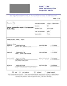 ORAU TEAM Dose Reconstruction Project for NIOSH Oak Ridge Associated Universities I Dade Moeller & Associates I MJW Corporation Page 1 of 24
