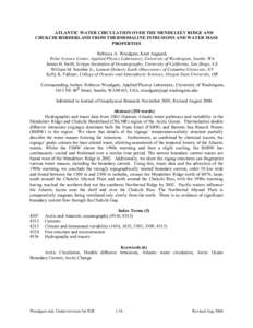 ATLANTIC WATER CIRCULATION OVER THE MENDELEEV RIDGE AND CHUKCHI BORDERLAND FROM THERMOHALINE INTRUSIONS AND WATER MASS PROPERTIES