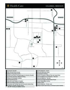 Columbia City Map - MUHC Clinics and Hospitals