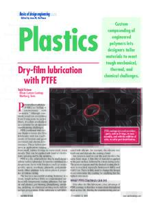 Basics of design engineering Edited by Jean M. Hoffman Plastics Dry-film lubrication with PTFE