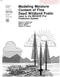 Modeling moisture content of fine dead wildland fuels: Input to the BEHAVE fire prediction system